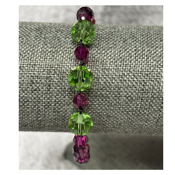Lori Frantz Koenig Multicolor Austrian Crystal Bracelet #64188 - Picture 1 of 5